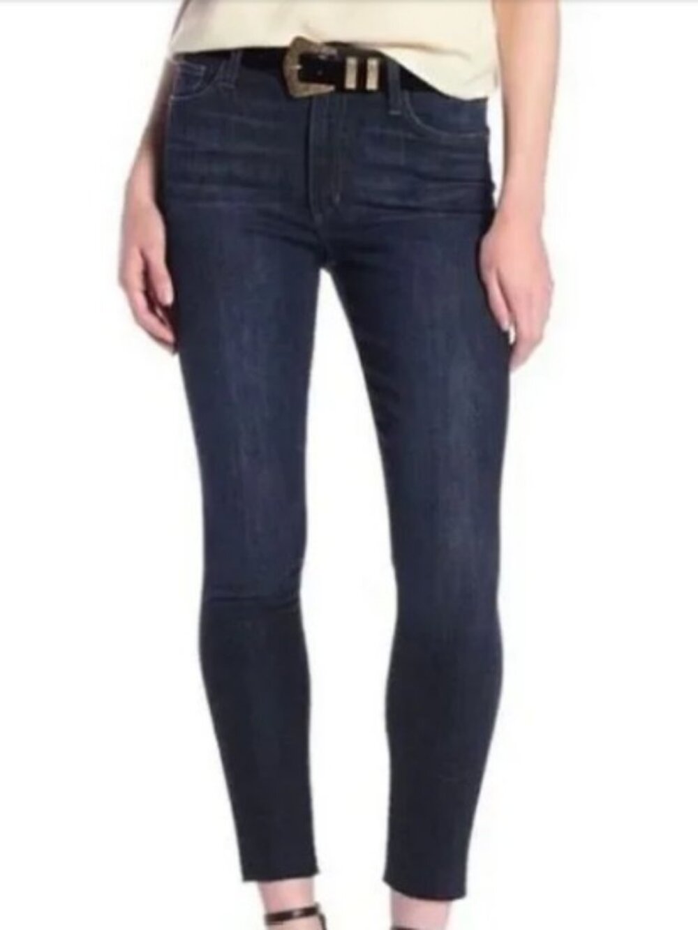 2/$30 Joe's Jeans Dark Wash Raw Hem Skinny Jeans Sz. 27 #2354